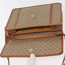 CELINE Macadam Canvas Shoulder Bag PVC Beige Gold Auth 179762A-15