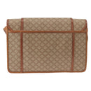 CELINE Macadam Canvas Shoulder Bag PVC Beige Gold Auth 179762A-3