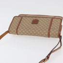 CELINE Macadam Canvas Shoulder Bag PVC Beige Gold Auth 179762A-6