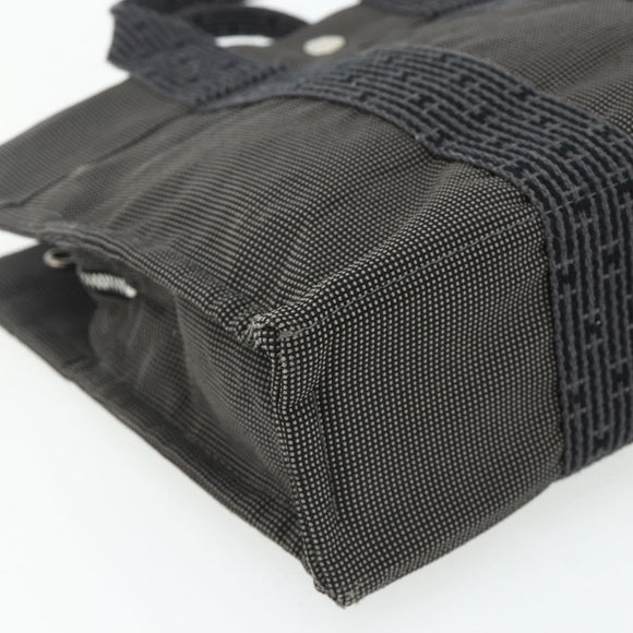 HERMES Her LinePM Handtas Canvas Grijs Zilver Auth 179763A