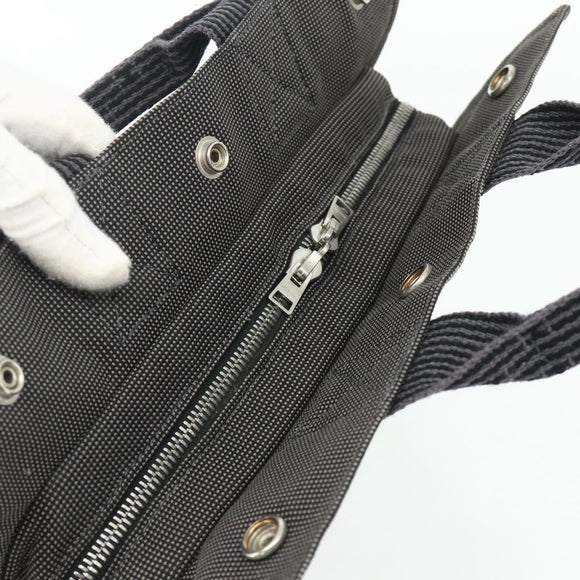 HERMES Her LinePM Handtas Canvas Grijs Zilver Auth 179763A