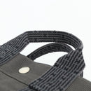 HERMES Her LinePM Hand Bag Canvas Gray Silver Auth 179763A-8