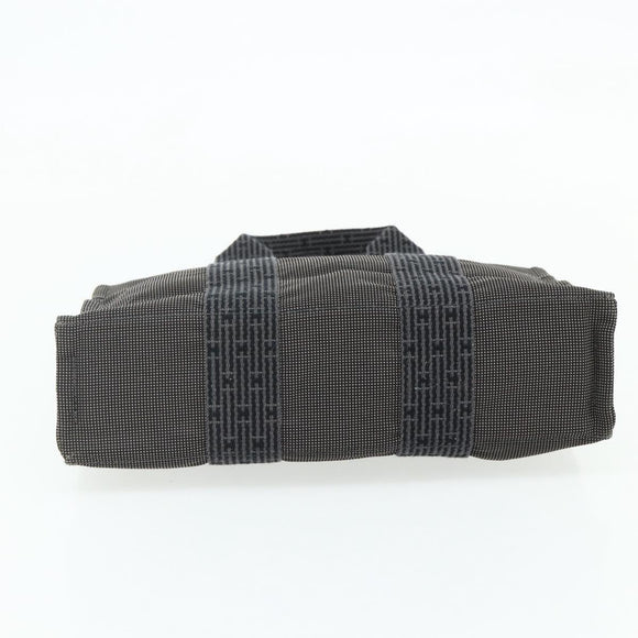 HERMES Her LinePM Handtas Canvas Grijs Zilver Auth 179763A