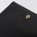 GUCCI Horsebit Web Sherry Line Shoulder Bag Leather Black Gold Auth 179764-23