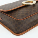 CELINE Macadam Canvas Shoulder Bag PVC Leather Brown Gold Auth 179765A-14