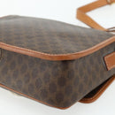 CELINE Macadam Canvas Shoulder Bag PVC Leather Brown Gold Auth 179765A-15