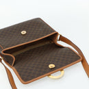 CELINE Macadam Canvas Shoulder Bag PVC Leather Brown Gold Auth 179765A-18