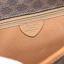 CELINE Macadam Canvas Shoulder Bag PVC Leather Brown Gold Auth 179765A-12