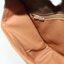 CELINE Macadam Canvas Shoulder Bag PVC Leather Brown Gold Auth 179765A-20