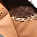 CELINE Macadam Canvas Shoulder Bag PVC Leather Brown Gold Auth 179765A-21