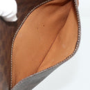 CELINE Macadam Canvas Shoulder Bag PVC Leather Brown Gold Auth 179765A-22
