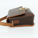 CELINE Macadam Canvas Shoulder Bag PVC Leather Brown Gold Auth 179765A-3