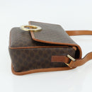 CELINE Macadam Canvas Shoulder Bag PVC Leather Brown Gold Auth 179765A-4