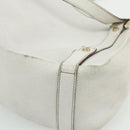 GUCCI Abbey Tote Bag Leather White Gold 130736 Auth 179766A-15