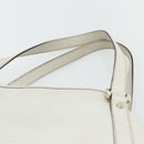 GUCCI Abbey Tote Bag Leather White Gold 130736 Auth 179766A-8