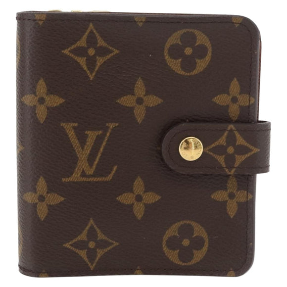 LOUIS VUITTON Monogram Compact Zip Wallet M61667 LV Auth 179767V