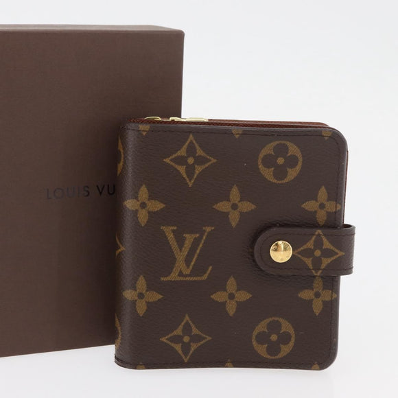 LOUIS VUITTON Monogram Compact Zip Wallet M61667 LV Auth 179767V