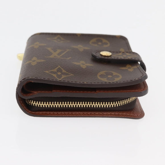 LOUIS VUITTON Monogram Compact Zip Wallet M61667 LV Auth 179767V