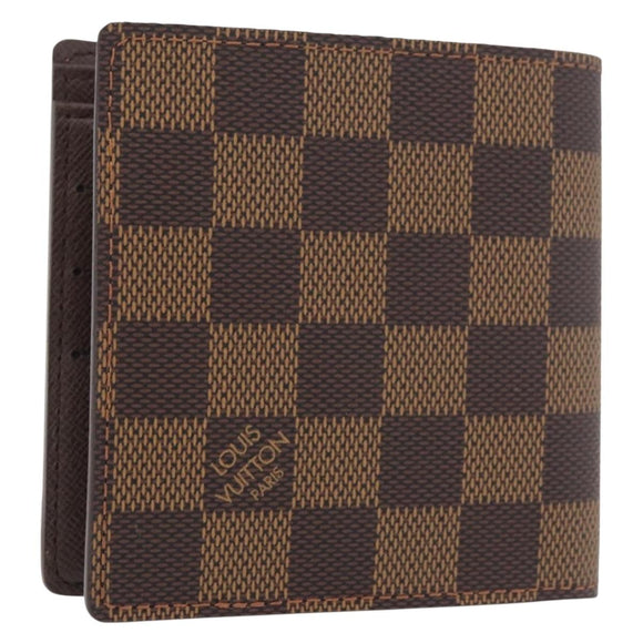 LOUIS VUITTON Damier Ebene Portefeuille Marco Bifold Wallet N61675 Auth 179769SAV