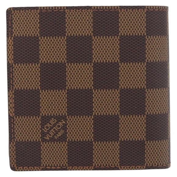 LOUIS VUITTON Damier Ebene Portefeuille Marco Bifold Wallet N61675 Auth 179769SAV