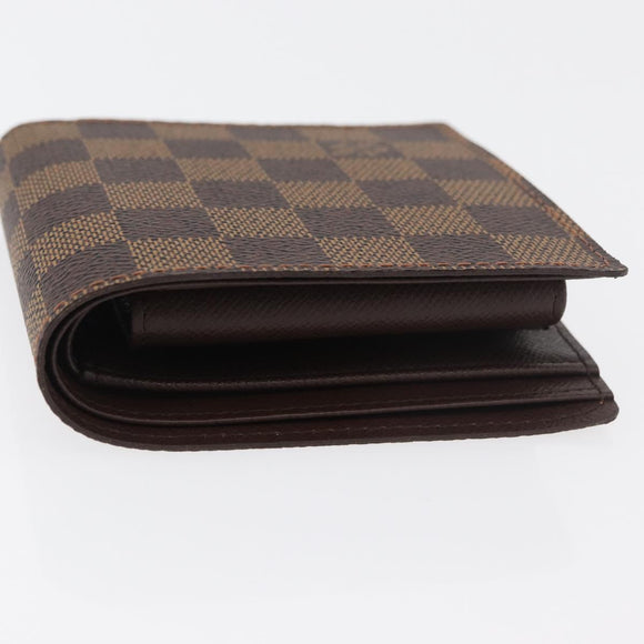 LOUIS VUITTON Damier Ebene Portefeuille Marco Bifold Wallet N61675 Auth 179769SAV