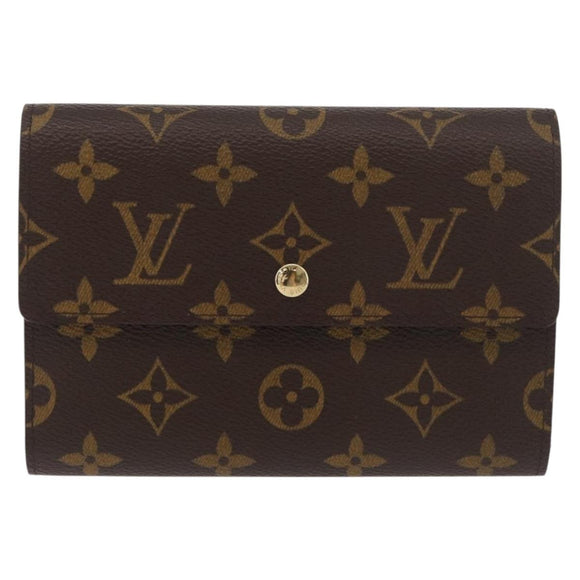 LOUIS VUITTON Monogram Porte Tresor Etui Papie Wallet M61202 LV Auth 179770V