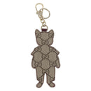 GUCCI GG Supreme Higuchi Yuko Collaboration Charm PVC Beige Gold Auth 179773SM-10