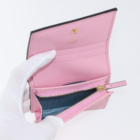 GUCCI Bananya Collaboration Compact Wallet Leather Pink 701009 2067 Auth 179774M