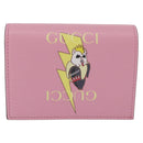 GUCCI Bananya Collaboration Compact Wallet Leather Pink 701009 2067 Auth 179774M-2