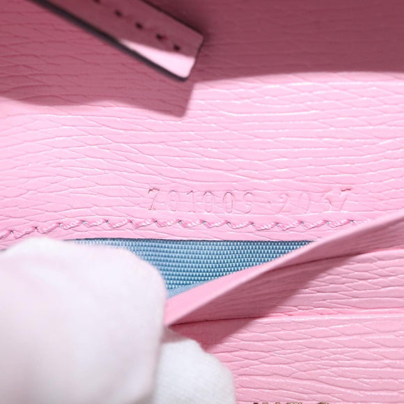 GUCCI Bananya Collaboration Compact Wallet Leather Pink 701009 2067 Auth 179774M