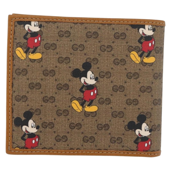 GUCCI Micro GG Supreme GUCCIxDisney Wallet PVC Beige 602549 Auth 179775SM