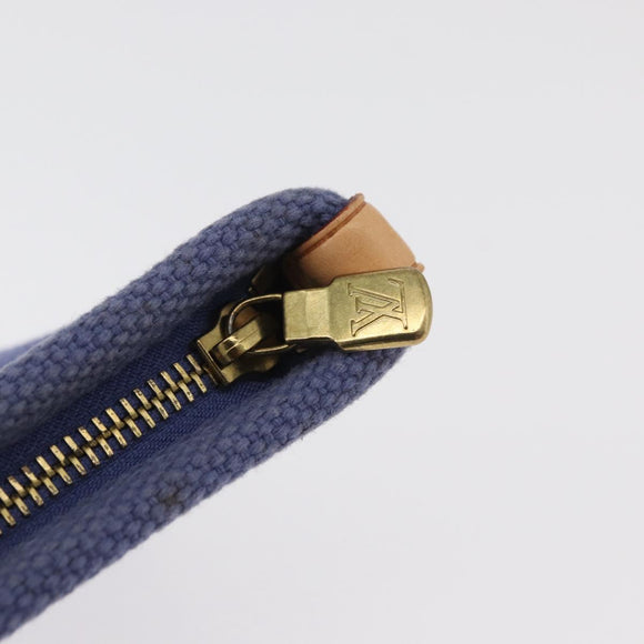 LOUIS VUITTON Antigua Pochette Platt PM Pouch Blue M40070 LV Auth 179777V