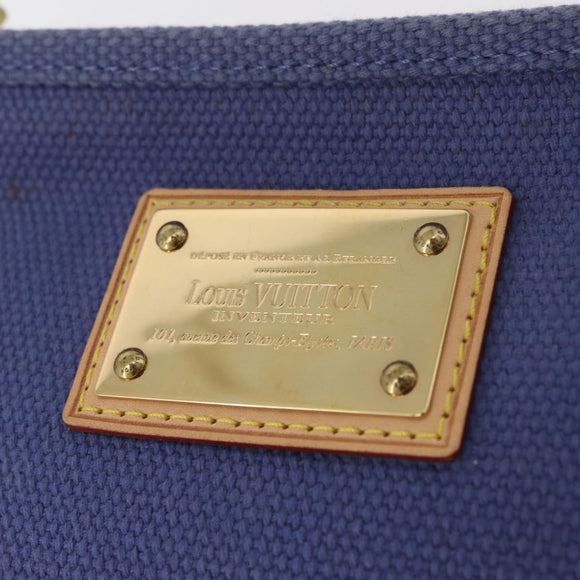 LOUIS VUITTON Antigua Pochette Platt PM Pouch Blue M40070 LV Auth 179777V