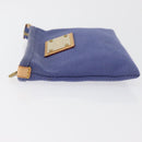 LOUIS VUITTON Antigua Pochette Platt PM Pouch Blue M40070 LV Auth 179777V-5