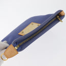 LOUIS VUITTON Antigua Pochette Platt PM Pouch Blue M40070 LV Auth 179777V-6