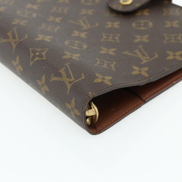 LOUIS VUITTON Monogram Agenda GM Day Planner Cover R20006 LV Auth 179778A
