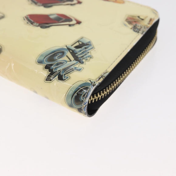 LOUIS VUITTON Vernis Nicolas Ghesquière Zippy Wallet White M50370 Auth 179779A