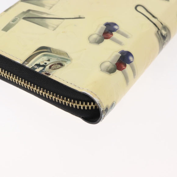LOUIS VUITTON Vernis Nicolas Ghesquière Zippy Wallet White M50370 Auth 179779A