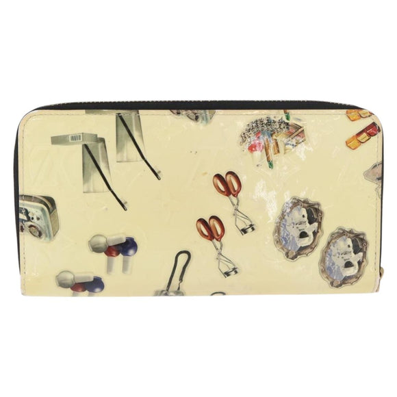 LOUIS VUITTON Vernis Nicolas Ghesquière Zippy Wallet White M50370 Auth 179779A