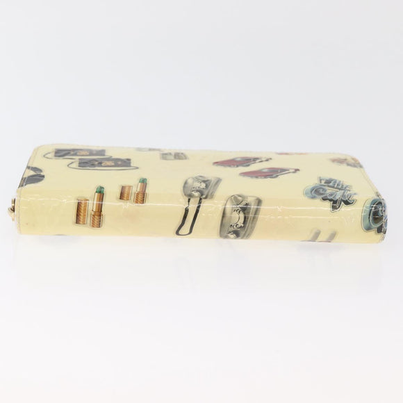 LOUIS VUITTON Vernis Nicolas Ghesquière Zippy Wallet White M50370 Auth 179779A