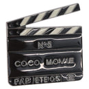 CHANEL Brooch metal Black CC Auth 179780M-1