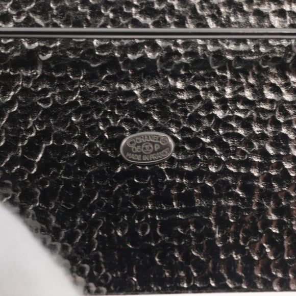 CHANEL Brooch metal Black CC Auth 179780M