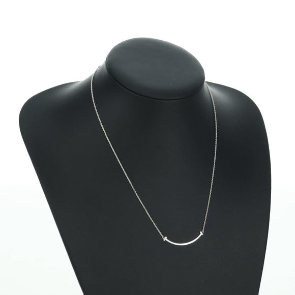TIFFANY&Co. T Smile Necklace Ag925 Silver Auth 179781SM