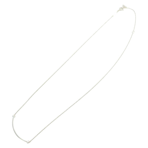 TIFFANY&Co. T Smile Necklace Ag925 Silver Auth 179781SM