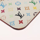 LOUIS VUITTON Multicolor Pochette Cles NM Coin Purse White M93734 LV Auth 179782-16