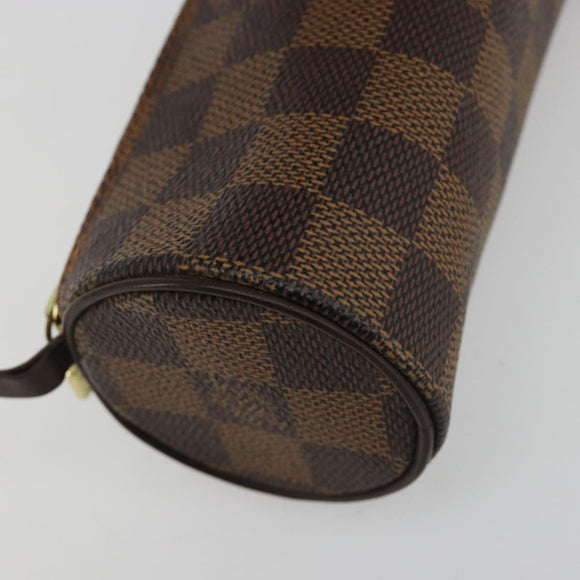 LOUIS VUITTON Damier Ebene Papillon Pouch LV Auth 179784