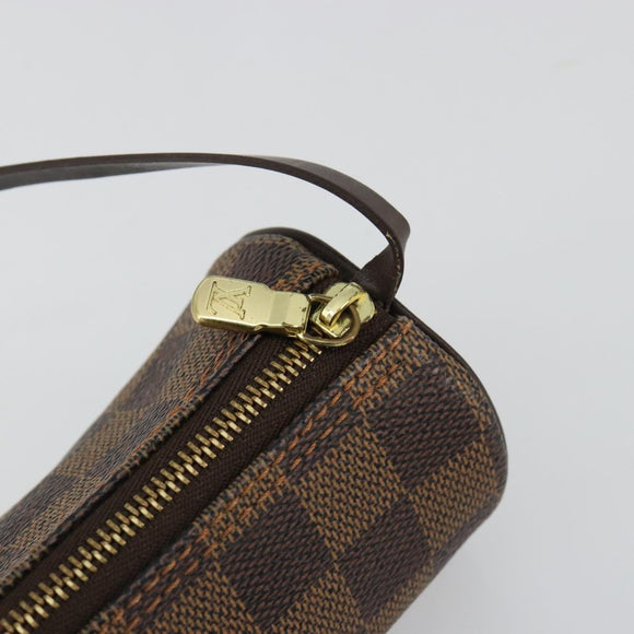LOUIS VUITTON Damier Ebene Papillon Pouch LV Auth 179784