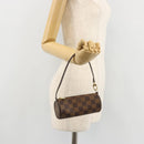 LOUIS VUITTON Damier Ebene Papillon Pouch LV Auth 179784-19