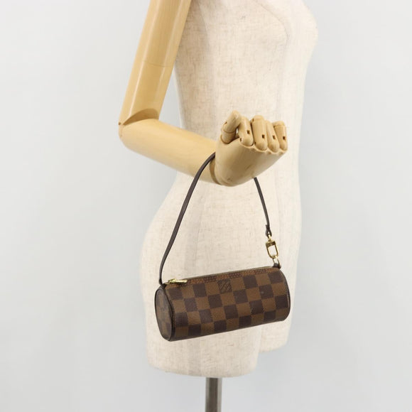 LOUIS VUITTON Damier Ebene Papillon Pouch LV Auth 179784