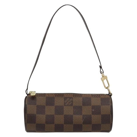 LOUIS VUITTON Damier Ebene Papillon Pouch LV Auth 179784
